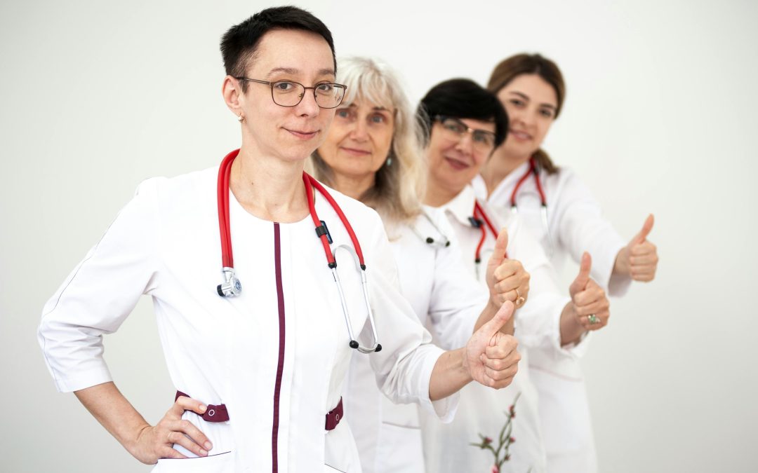 Sleep specialists giving a thumbs-up for top patient care.