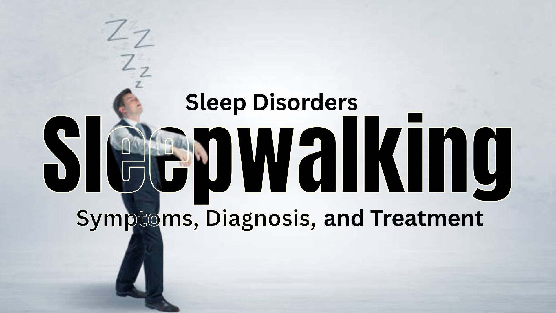 Man sleepwalking with Z's floating above.
