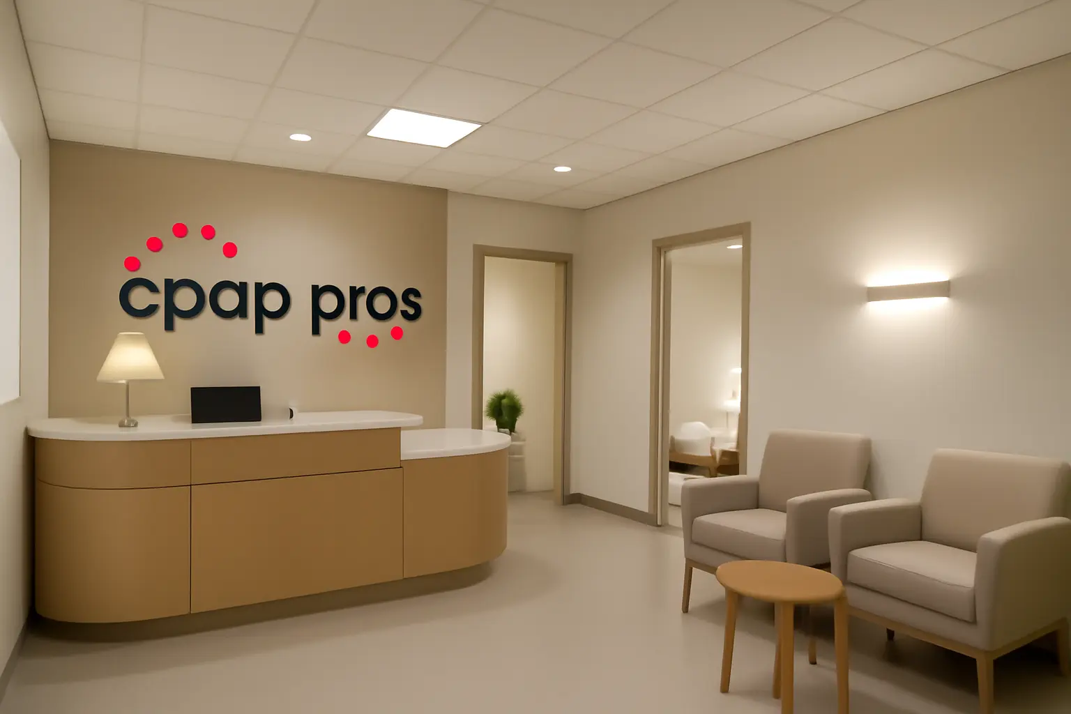 CPAP Pros office with clean and comfortable waiting area.