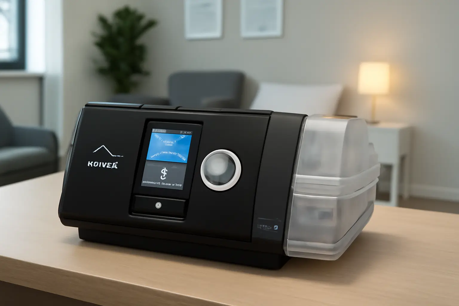 CPAP machine on a table, offering sleep therapy for snoring.