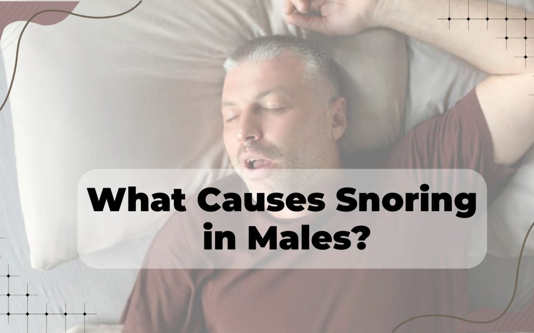 Man sleeping and snoring in bed with a peaceful expression.