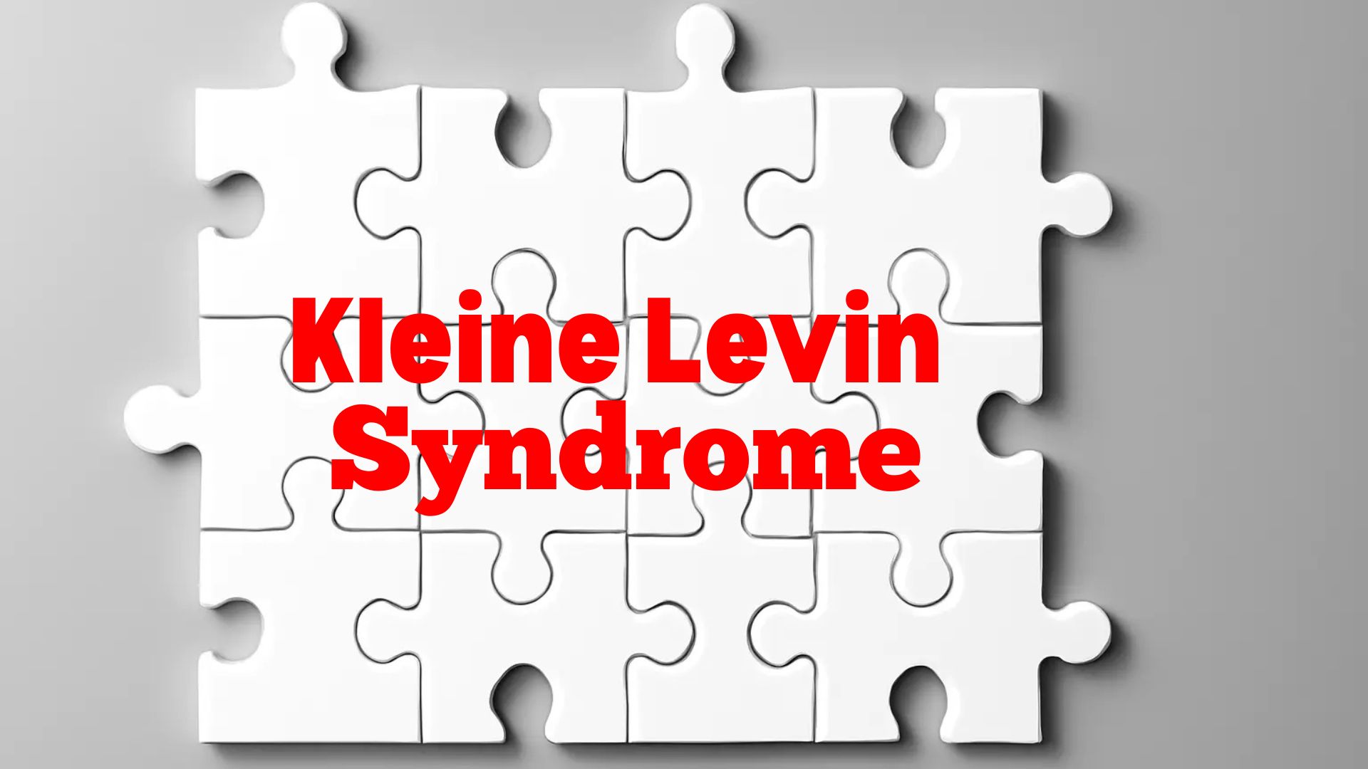 Puzzle pieces with text: Kleine Levin Syndrome.