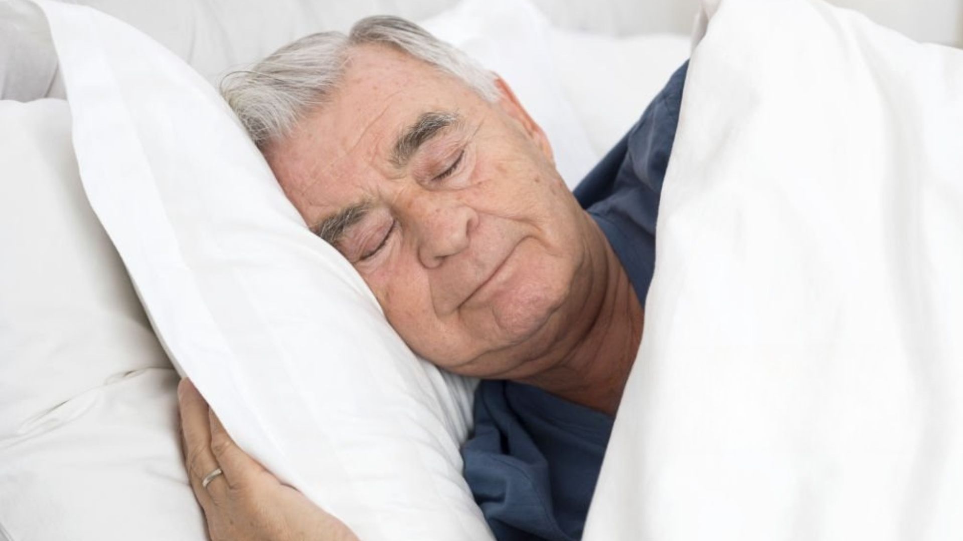 Older adult sleeping peacefully after improved nighttime routine