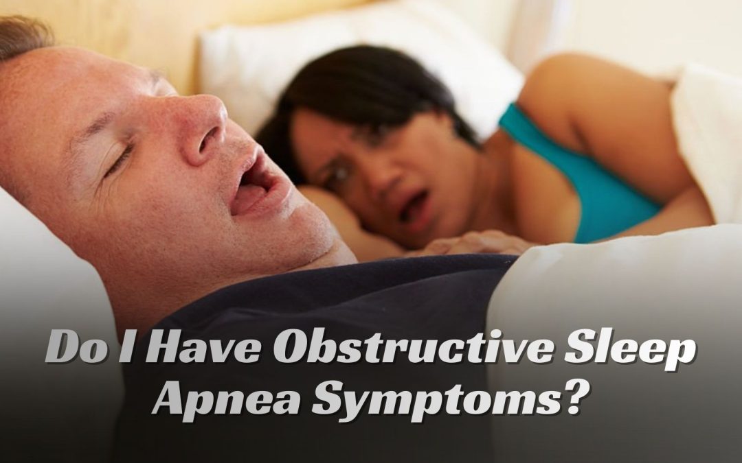 Person showing signs of obstructive sleep apnea symptoms