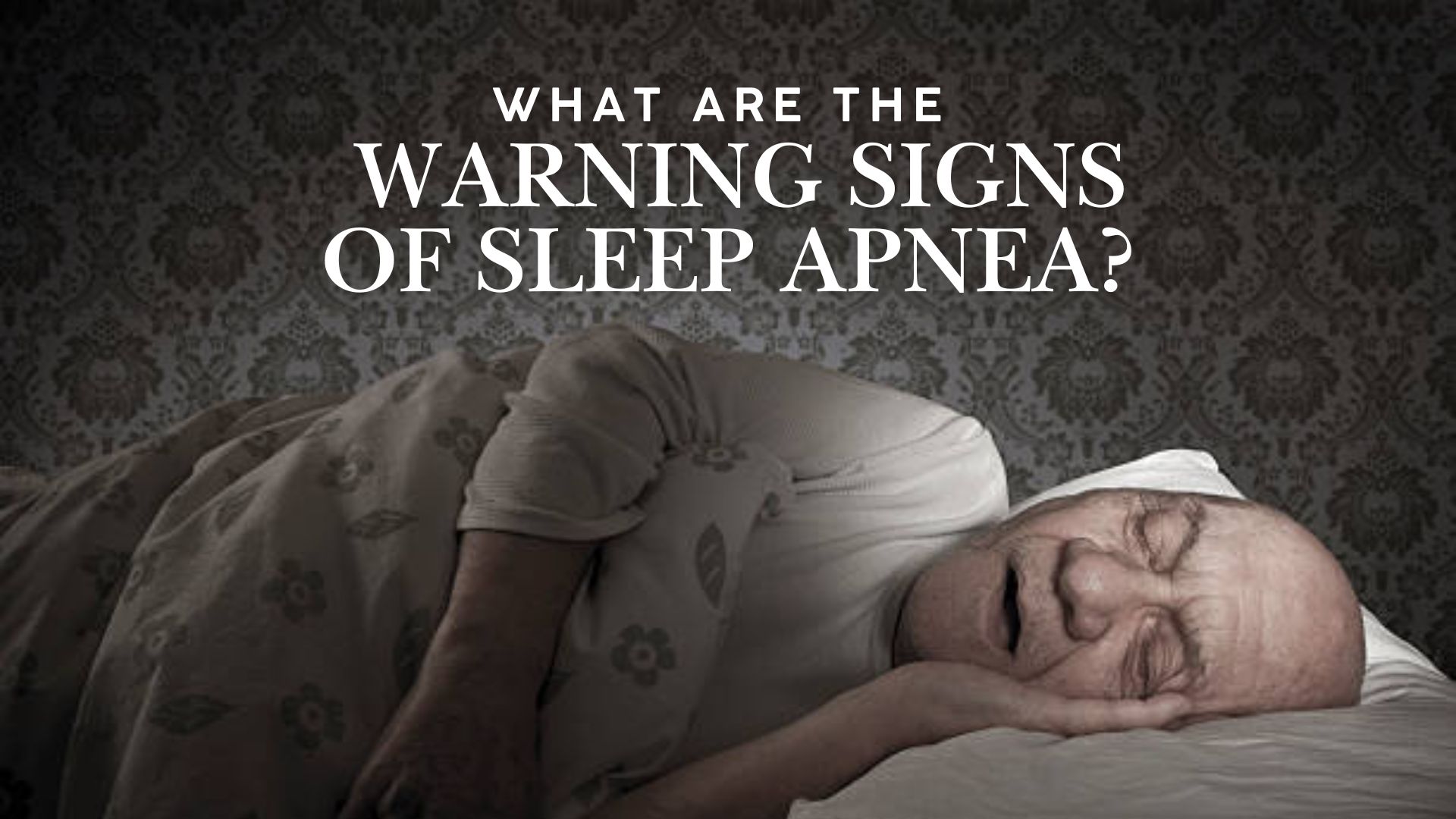 Man sleeping loudly on side showing signs of sleep apnea