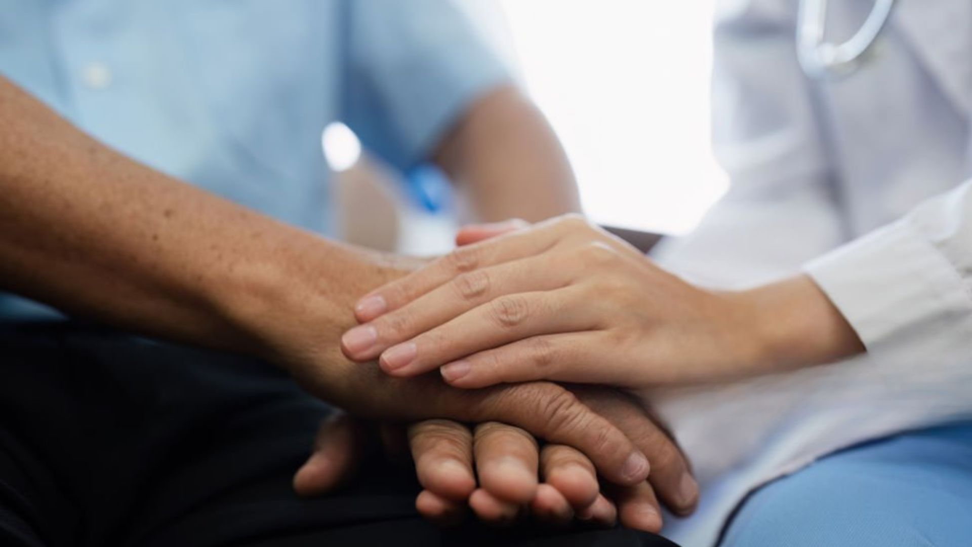 Healthcare professional offering support during sleep care.