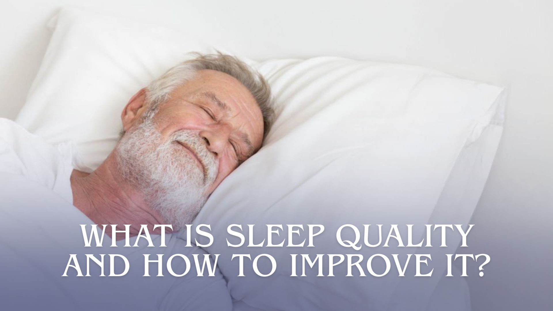 Man sleeping peacefully in bed showing good sleep quality