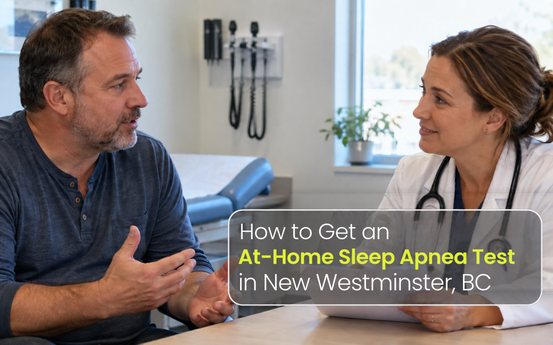 Man discussing sleep concerns with a doctor during a clinic consultation.